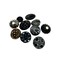 Random Mix of Assorted Vintage Black Glass Buttons (B709) 10X